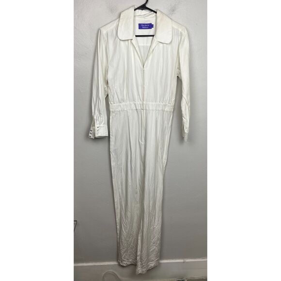 Elton John For Realisation White Jumpsuit Coveralls Overalls Women's Size Small - Picture 1 of 12
